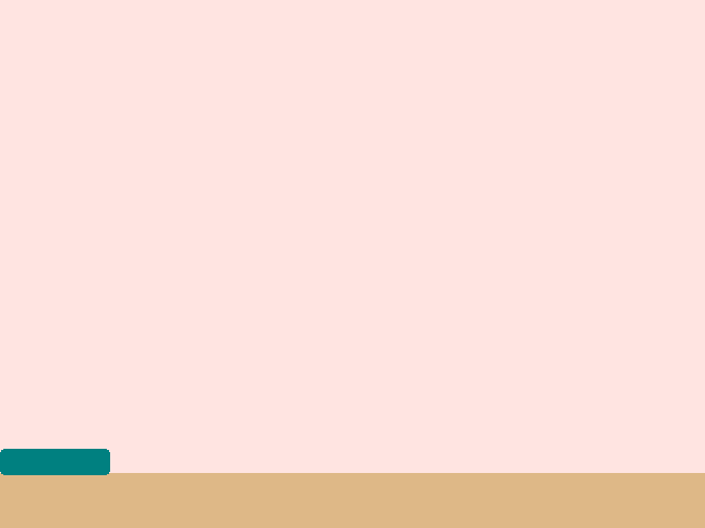 A bakery scene where a teal basket is pressed against the left edge of the screen, stopped by the wall.