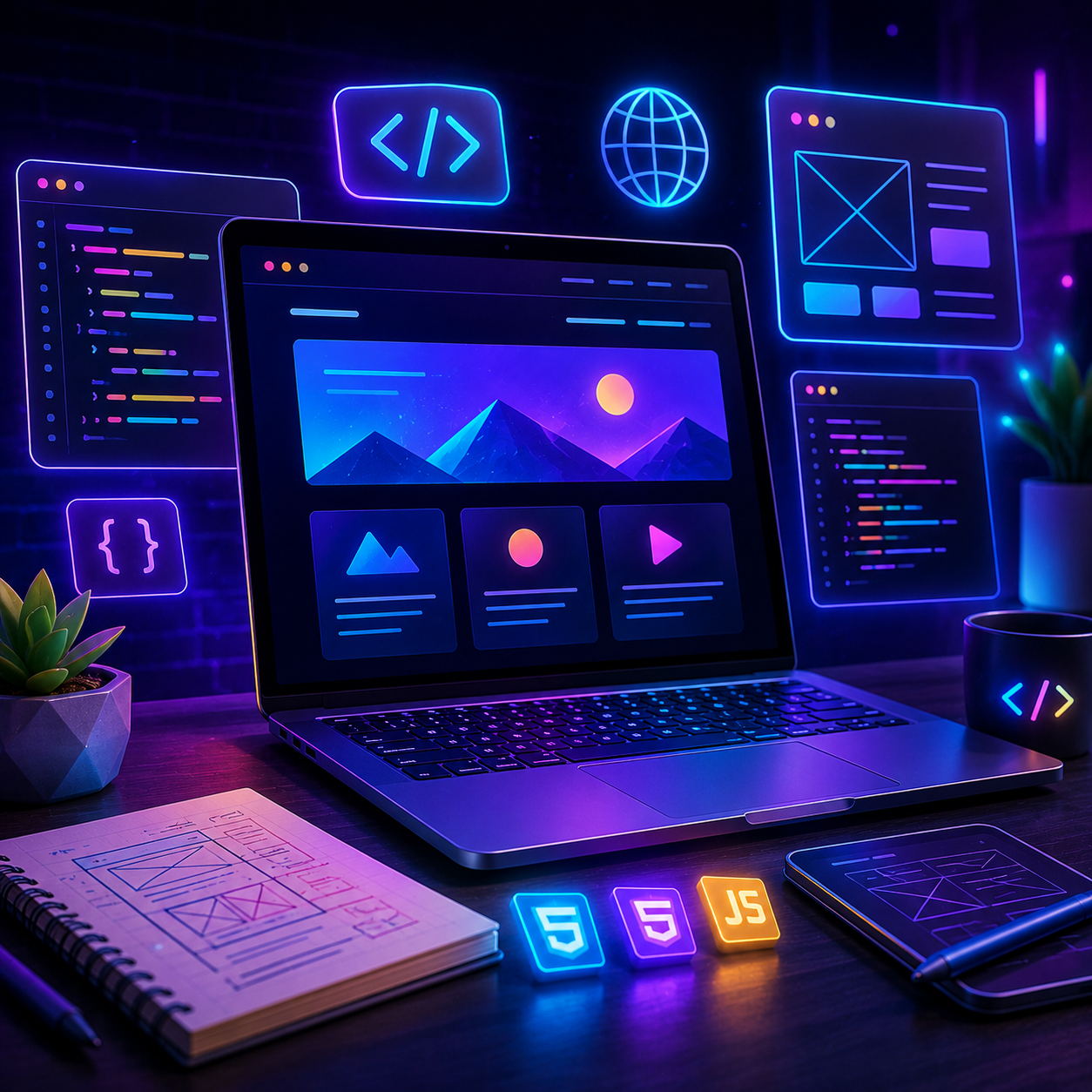 Website Development learning workspace preview