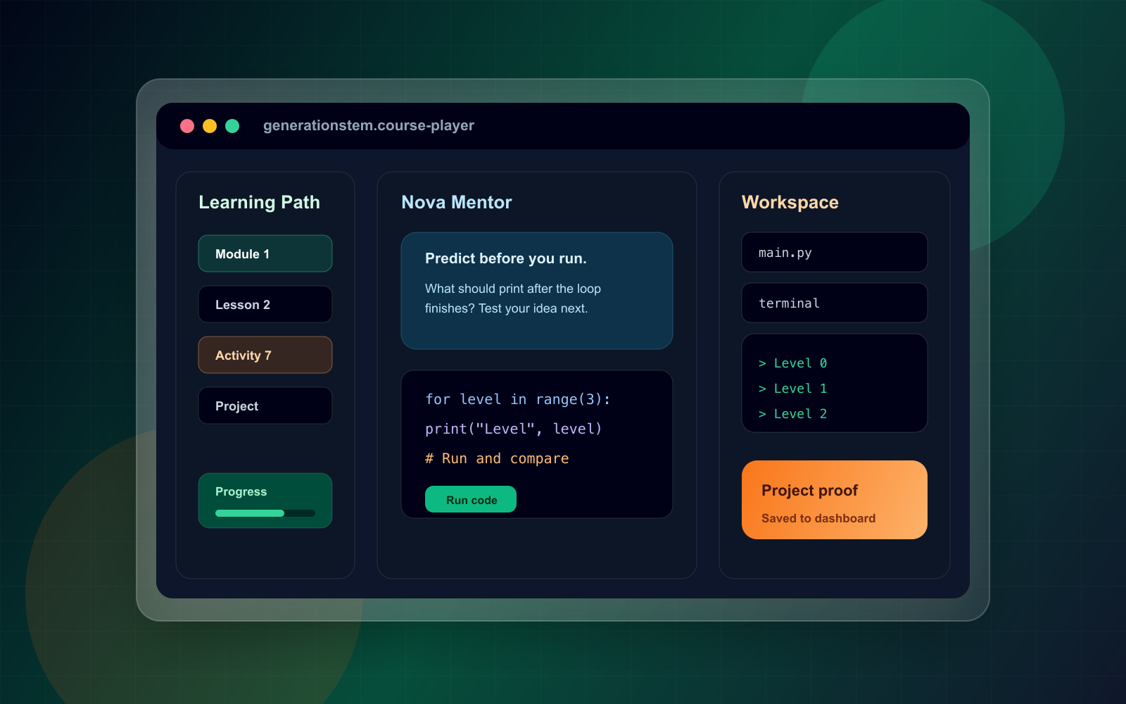 Placeholder screenshot for the Blockchain DeFi course player